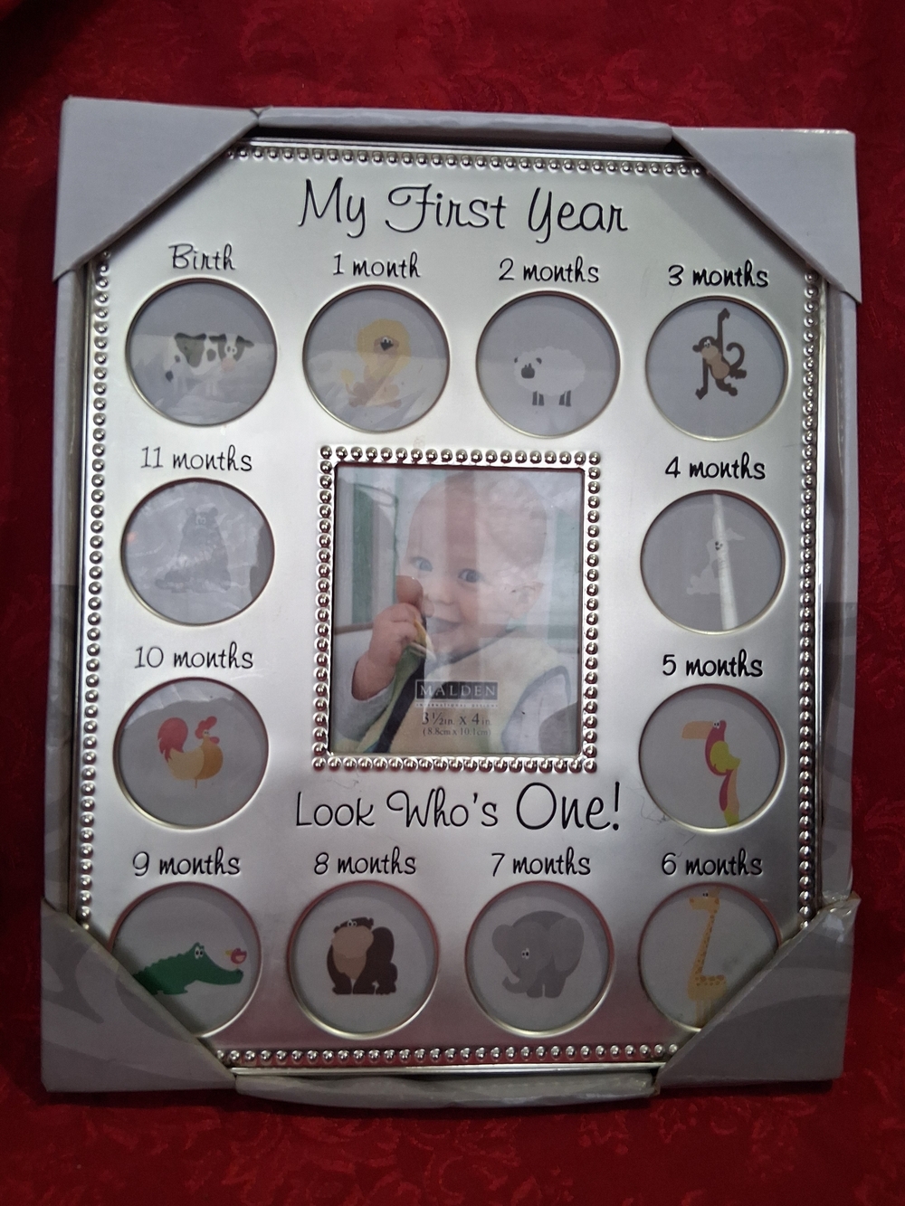 Malden Silver "My First Year" Baby Picture Frame